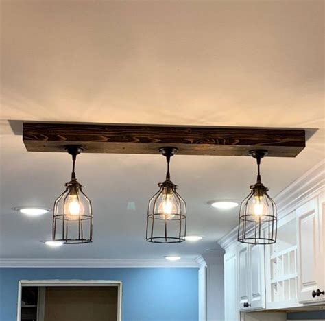 #farmhousekitchen in 2020 | Farmhouse ceiling light, Rustic kitchen ...