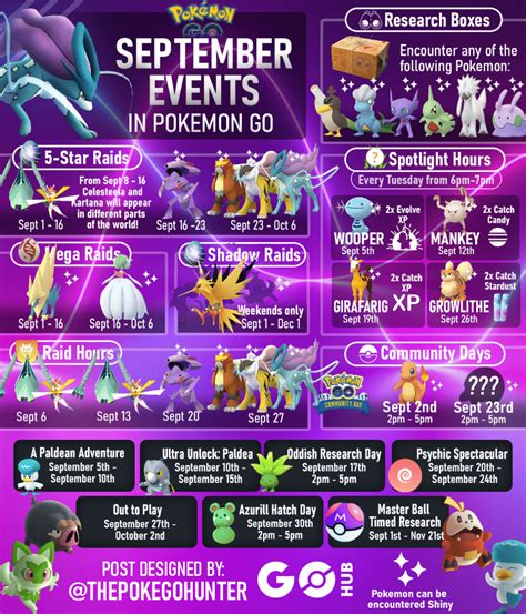 Pokemon Go Calendar September 2024 - Freddy Annmaria