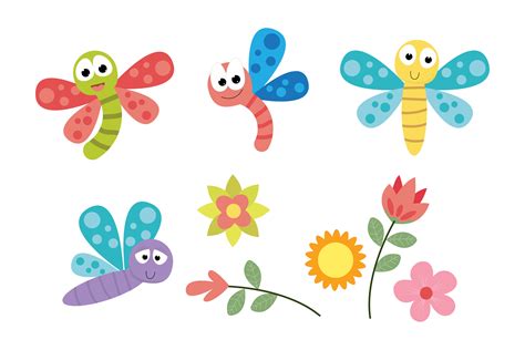 Cute Colorful Dragonfly Cartoon Graphic by CacingTanahDesign · Creative ...