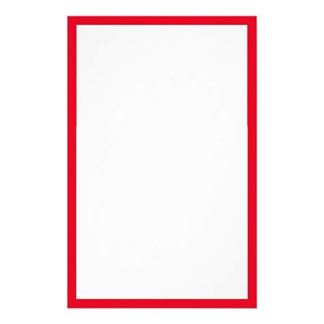 a blank paper with red edges on a white background