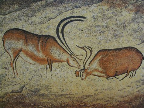 Two Reindeer, Font-de-Gaume cave, near Les Eyzies-de-Tayac-Sireuil ...