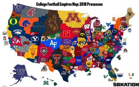 Presenting the College Football Empires Map, now at SB Nation | College ...