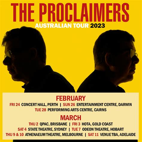 AUSTRALIA 2023 TOUR ANNOUNCED - The Proclaimers Official