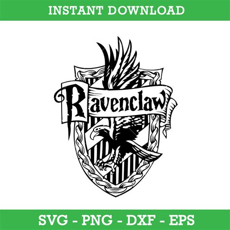 Ravenclaw House Crest Emblem Outline Svg, Harry Potter House - Inspire ...