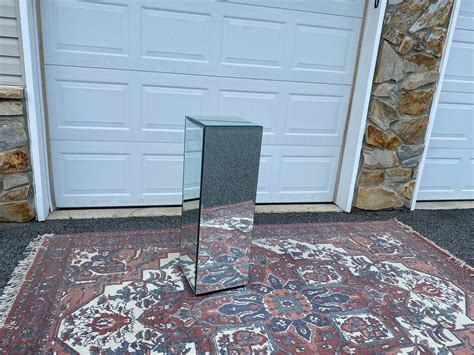 Postmodern Mirrored Pedestal Display Stand Large Pedestal - Etsy