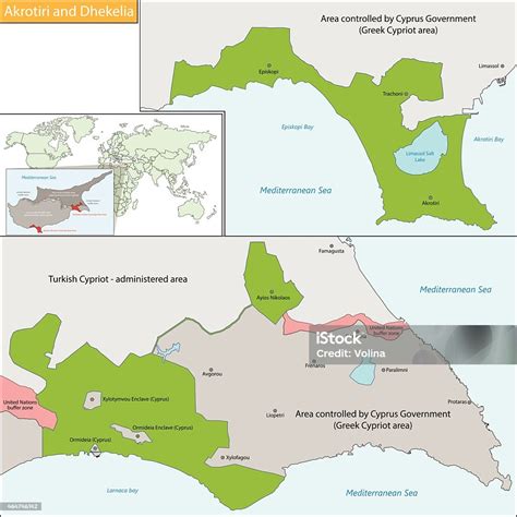 Akrotiri And Dhekelia Map Stock Illustration - Download Image Now ...