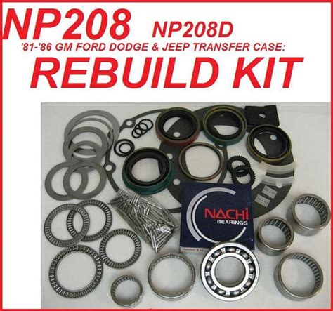 NP208 TRANSFER CASE REBUILD KIT FITS '80+ CHEVY GMC FORD DODGE JEEP ...