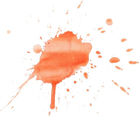 12 Orange Watercolor Splatter (PNG Transparent) | OnlyGFX.com