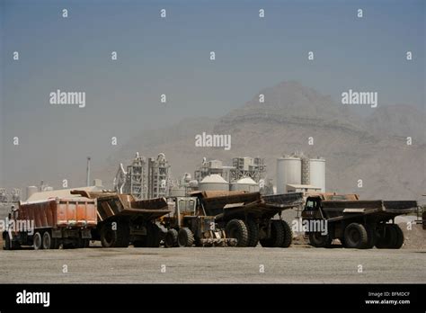 Cement Quarry works Ras Al Khaimah UAE Cementation Stock Photo - Alamy