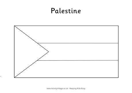 Palestine Flag Colouring Page