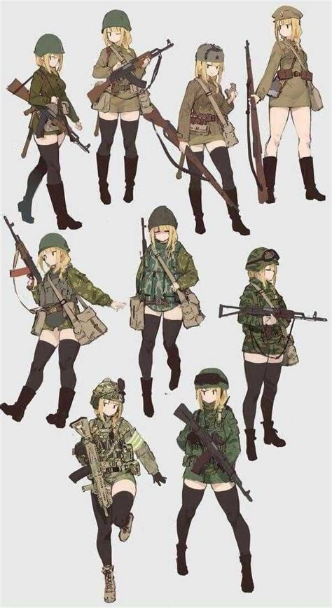 Anime girls with guns part 137. in 2020 | Character art, Anime poses ...