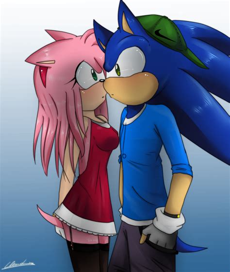 Sonic and Amy by Klaudy-na on DeviantArt