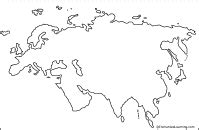 Outline Map Eurasia - EnchantedLearning.com