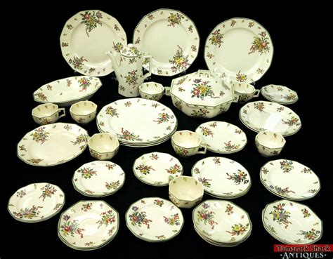 Vintage 46 Piece Lot Royal Doulton China Set Old Leeds Sprays D3548 ...