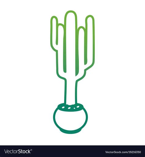 Cactus in pot draw Royalty Free Vector Image - VectorStock