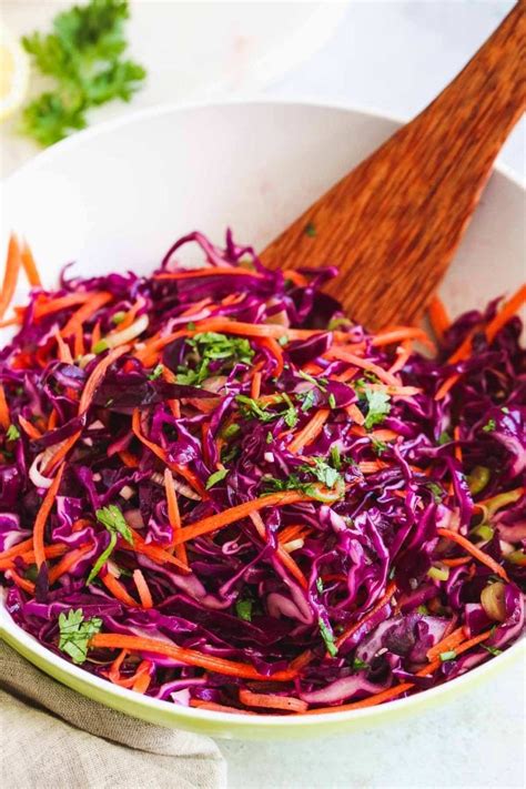 Healthy Red Cabbage Slaw | Little Sunny Kitchen