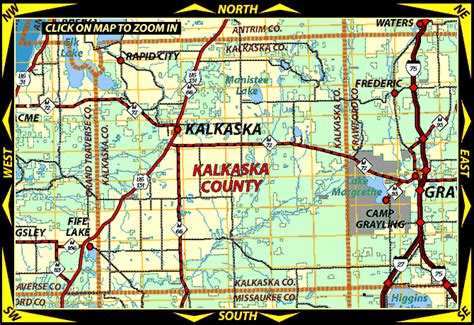 Map of Kalkaska County, Michigan, including maps of the City of ...