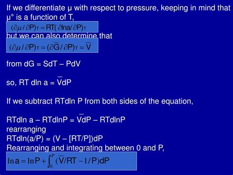 PPT - Fugacity, Activity and Chemical Potential PowerPoint Presentation ...