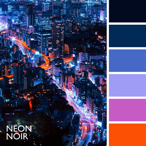 Neon Noir colour palette by Agatha Grayce. Original photo by Pawel ...