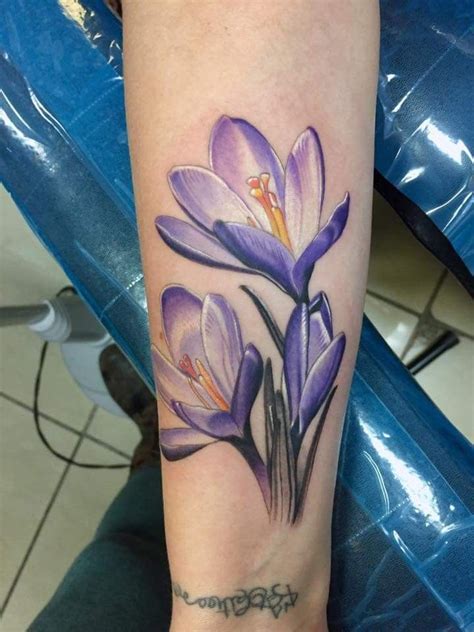 Crocuses for Ashley💗 | Inspirational tattoos, Flower tattoo, Sister tattoos