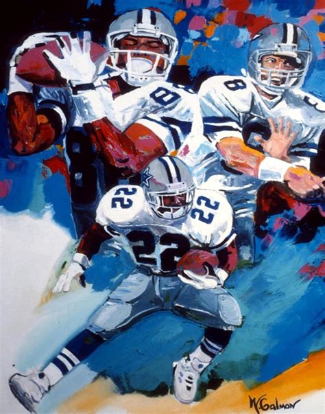 70% SALE AikmanSmithIrvin Dallas Cowboys Real-Art Canvas