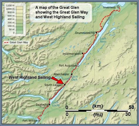 General Map of the Great Glen - West Highland Sailing