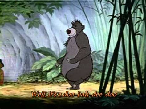 Jungle Book - Baloo's doo bah dee doo song - YouTube