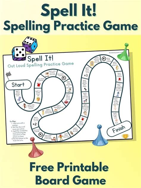 Spelling Practice Board Game: Free Printable! | Spelling practice ...