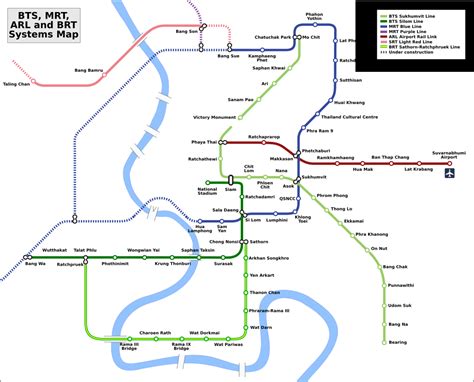 Detail Bangkok BTS Skytrain Route Map for Visitor | About BTS Bangkok ...