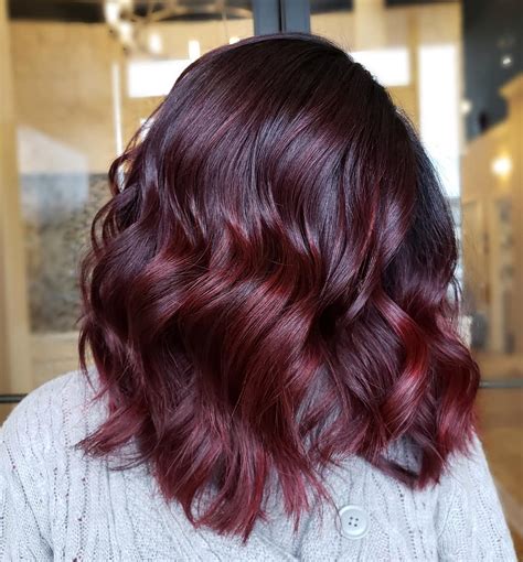 red burgundy hair - waypointhairstyles