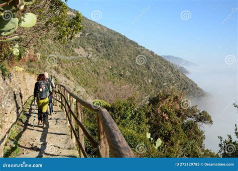 The Hiking Trail between Vernazza and Corniglia. Cinque Terre National ...