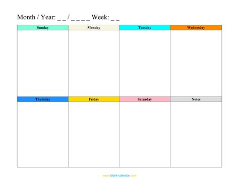 Free Weekly Schedule Templates For Word | Images and Photos finder