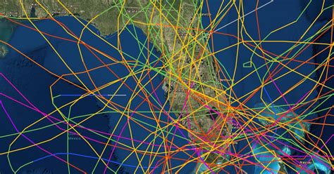 Florida Hurricane Landfall History Map