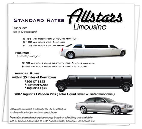 » Limo Rates