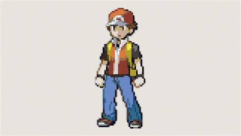 Red(Pokemon FireRed/LeafGreen)[Minecraft PixelArt] by GamerRukario on ...