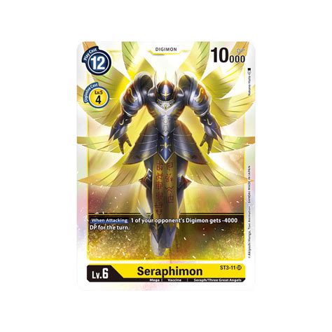 ST3-11 SR Seraphimon Digimon - Starter Deck Digimon Card Game