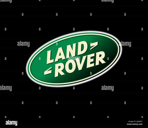 Land Rover, rotated logo, black background Stock Photo - Alamy