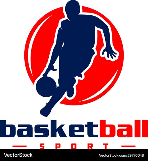 Basketball sports logo design Royalty Free Vector Image