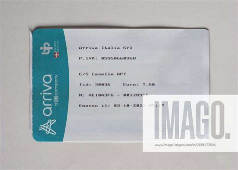 Arriva Turin airport bus ticket, TURIN, ITALY - CIRCA OCTOBER 2022 ...