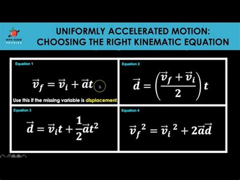 video #3 Choosing the appropriate working equation in a UAM Problem ...