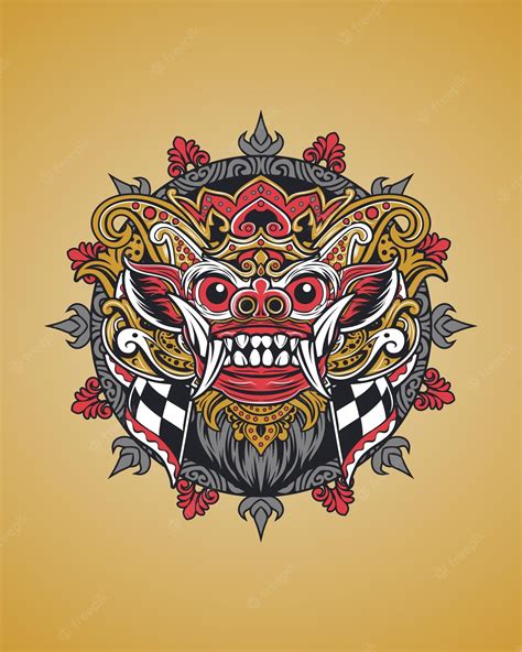 Premium Vector | Vector barong bali illustration