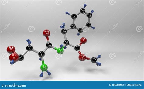 Aspartame Molecule Structure Illustration. Stock Illustration ...