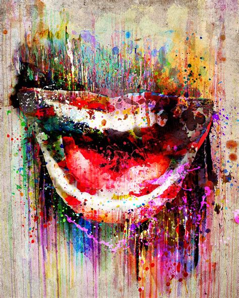 Smile Artwork Mouth art print Lips painting | Etsy