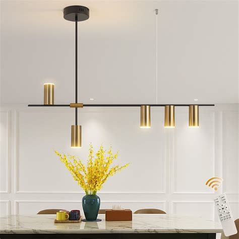 Orren Ellis Tais 5 - Light Black LED Kitchen Island Pendant & Reviews ...