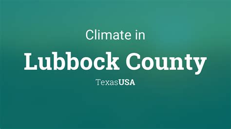 Climate & Weather Averages in Lubbock County, Texas, USA