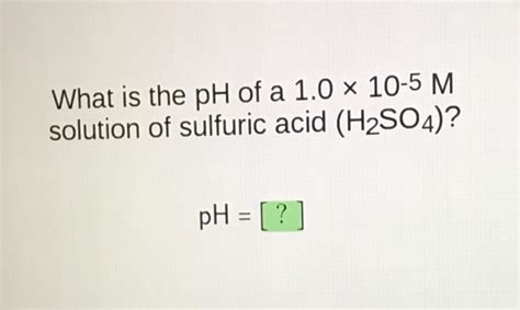 Sulfuric Acid Ph