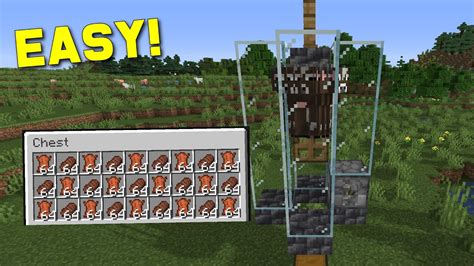 Automatic Cow Farm Minecraft 1.17! (kinda...) High Tech Cooked Steak ...