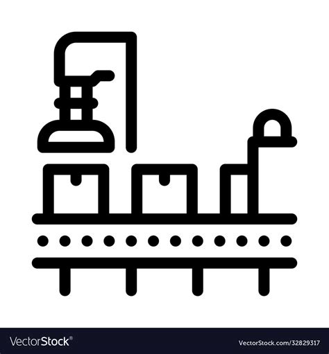 Manufacturing process icon outline Royalty Free Vector Image