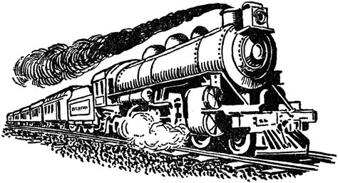 steam train clip art | Train clipart, Train drawing, Illustration wall