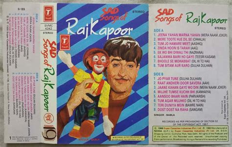 Sad Song of Raj Kapoor Hindi Audio Cassette - Tamil Audio CD, Tamil ...